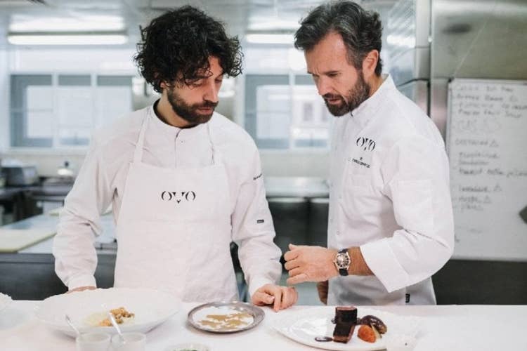 Emanuele Pollini e Carlo Cracco (Top Italian Restaurants Il Gambero premia Luca Fantin)