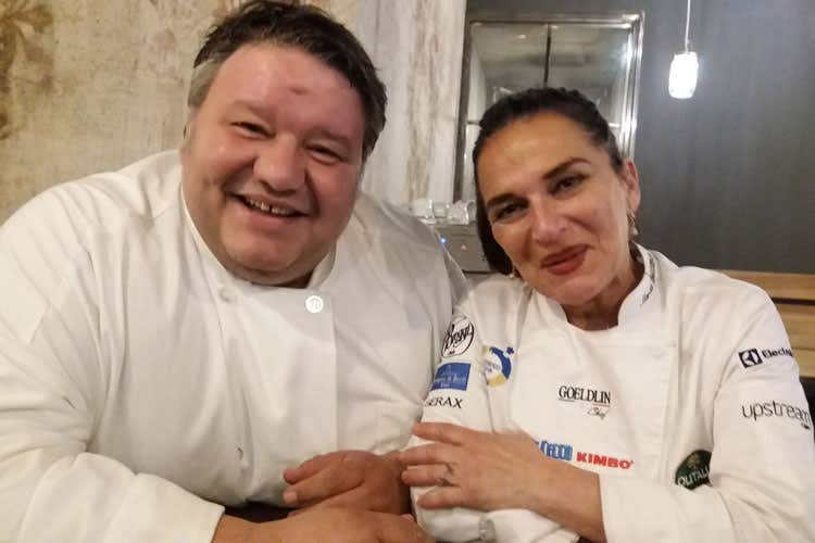 Stefano Callegari e Marzia Buzzanca (Marzia Buzzanca ospite di Sbanco festeggia l&rsquo;anniversario del locale)