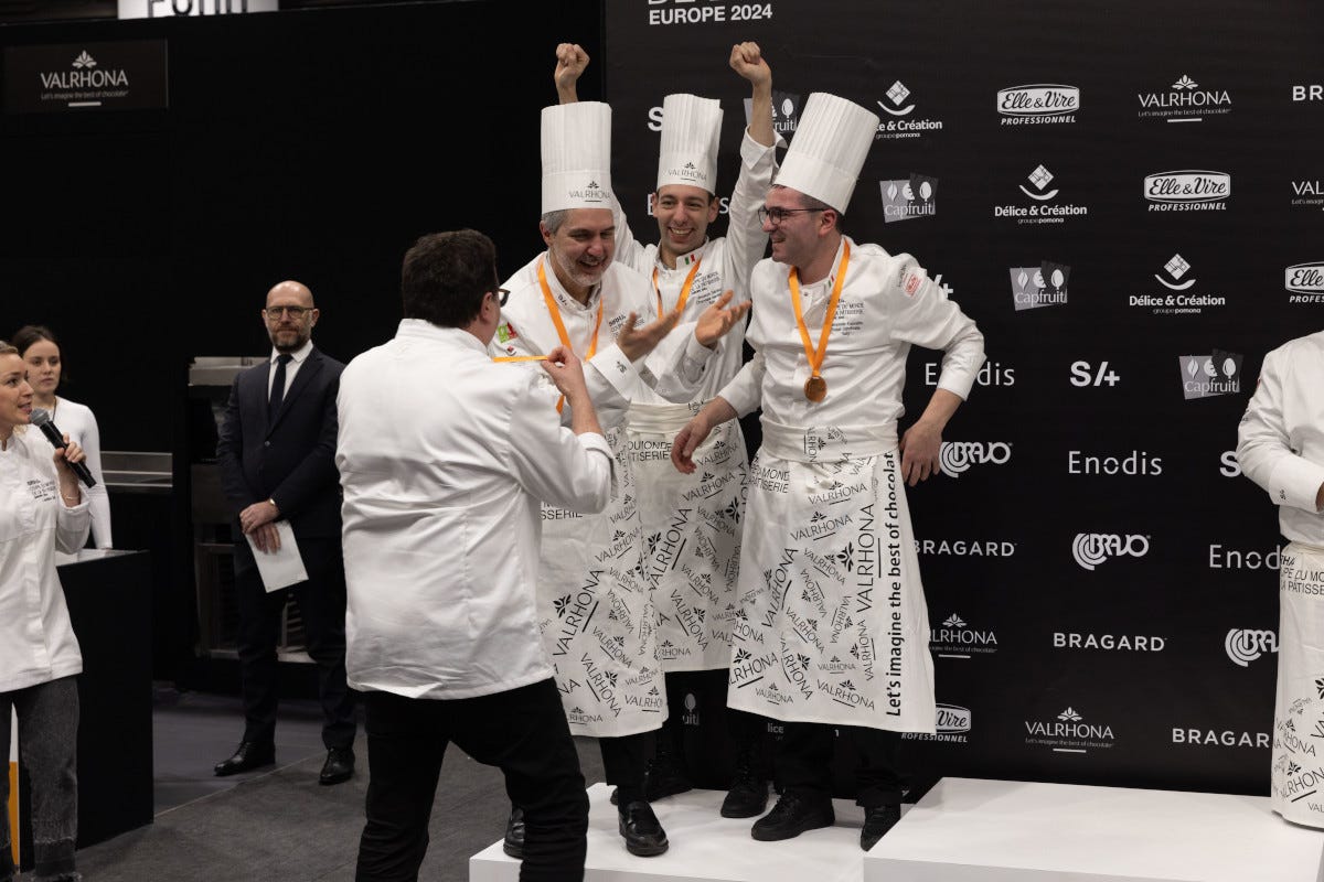 Italia seconda classificata alla Coupe d'Europe de la Pâtisserie