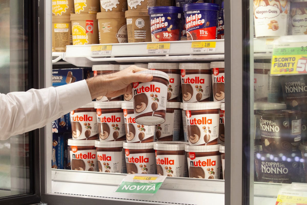 La Nutella diventa gelato: anche in Italia ora è nei supermercati