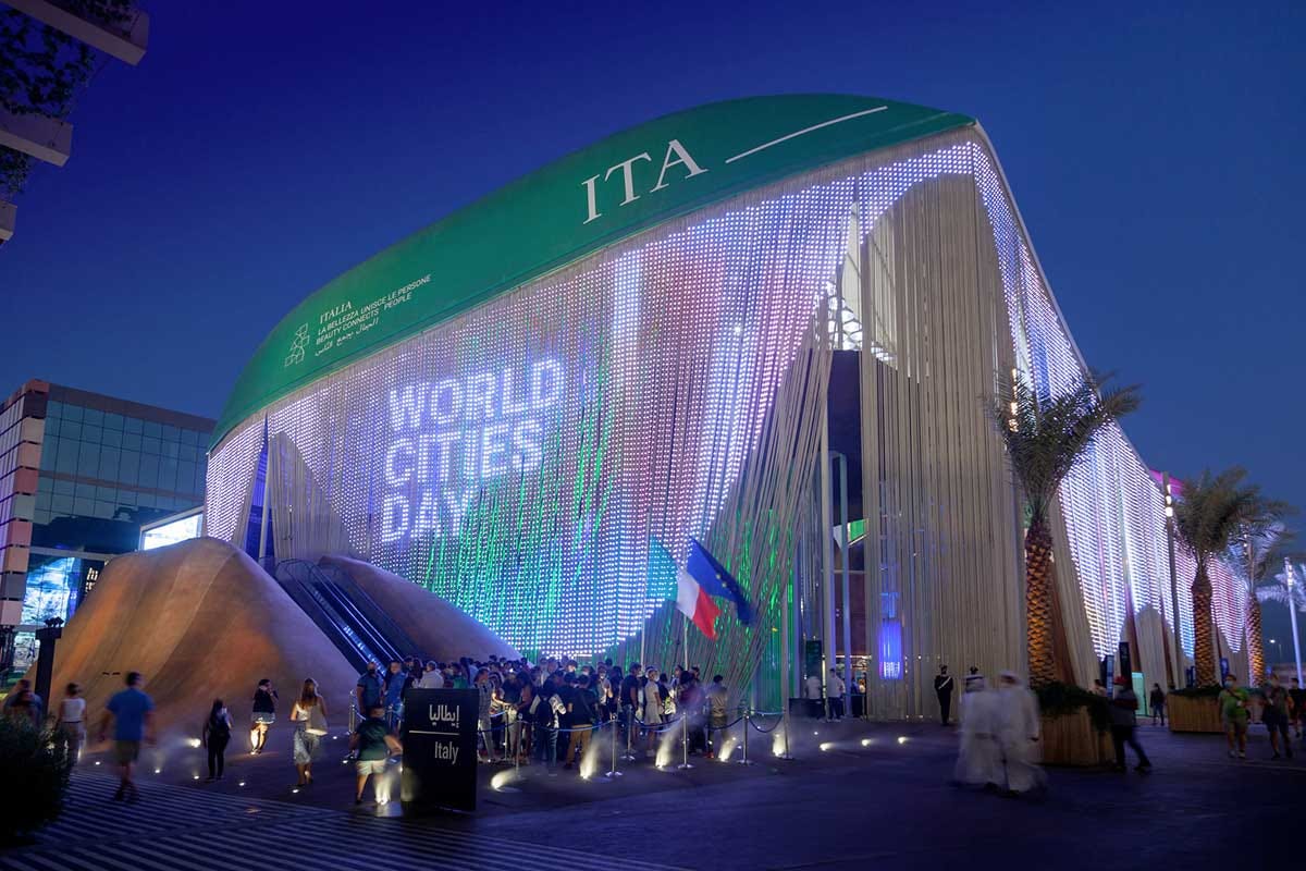 Il padiglione Italia all'Expo di Dubai Expo Dubai, in un mese già 300mila i visitatori del padiglione Italia