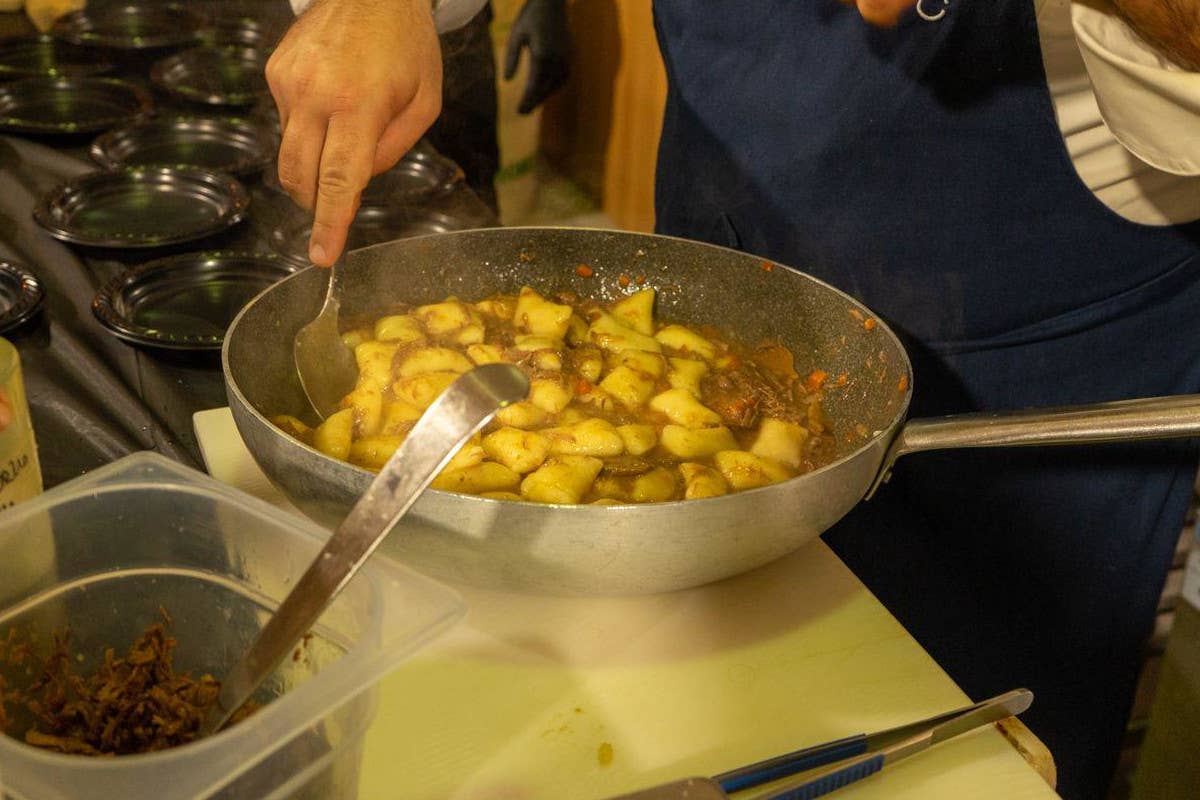 Panciotti di bufala con stracotto di manzo e funghi porcini secchi