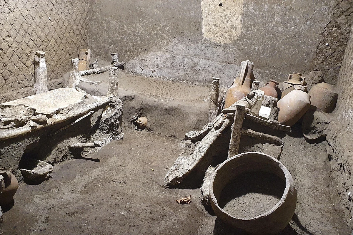 A Pompei riemerge intatta la stanza degli schiavi. Foto: Adnkronos 