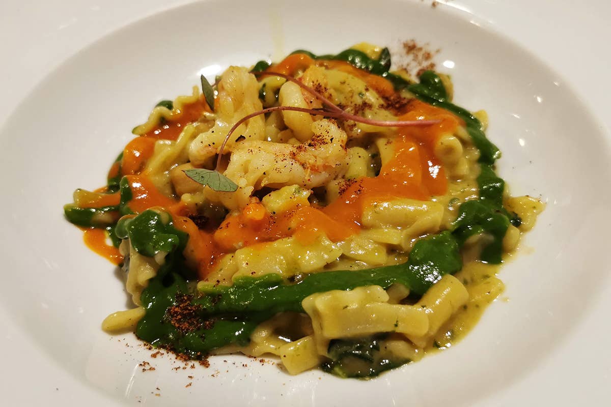 Pasta “maccusa” Quattroventi, un ristorante contemporaneo dove tutto è perfetto