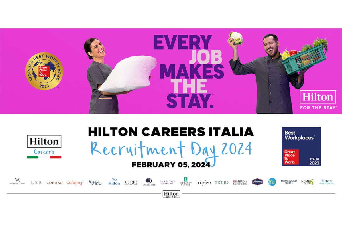 Hilton Italia, nuove assunzioni con il Recruiting Day del 05 febbraio 2024