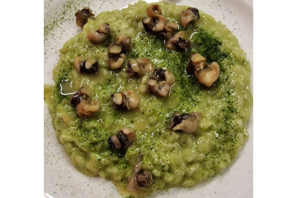 Risotto al levistico, carusoli e burro aromatizzato al limone fermentato Al Castello di Spessa fascino e benessere a tutto tondo