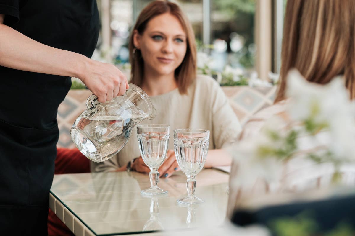 Le acque scelte dal ristorante, fra risparmio e sostenibilità