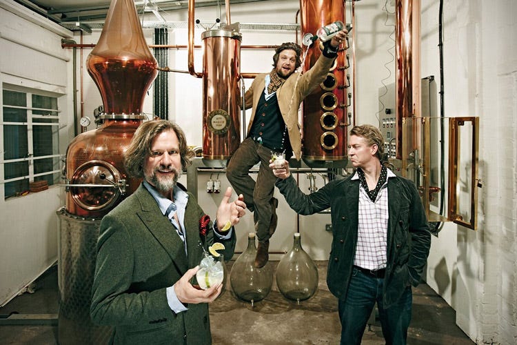 I fondatori dell'azienda (Sipsmith Gin, il London Dry artigianale in tre varianti)