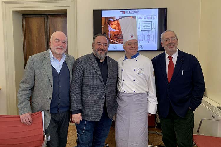 Alla conferenza stampa di presentazione del libro - Lo spiedo di Claudio Ballardin 50 anni di esperienza e passione