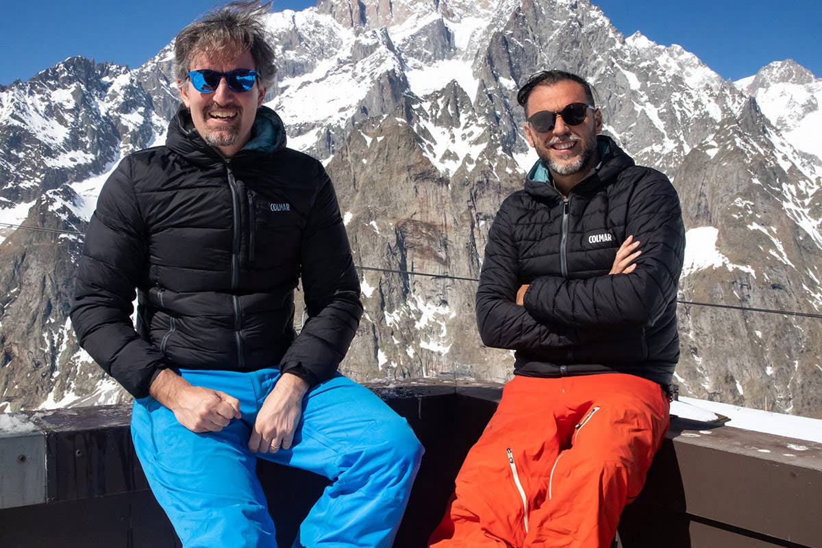 Giacomo Sonzini e Andrea Baccuini Courmayeur, con Super G e Champagne a porter, l'après-ski è tutta un'altra cosa...