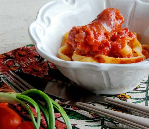 Tagliatelle alla napoletana Tagliatelle alla napoletana