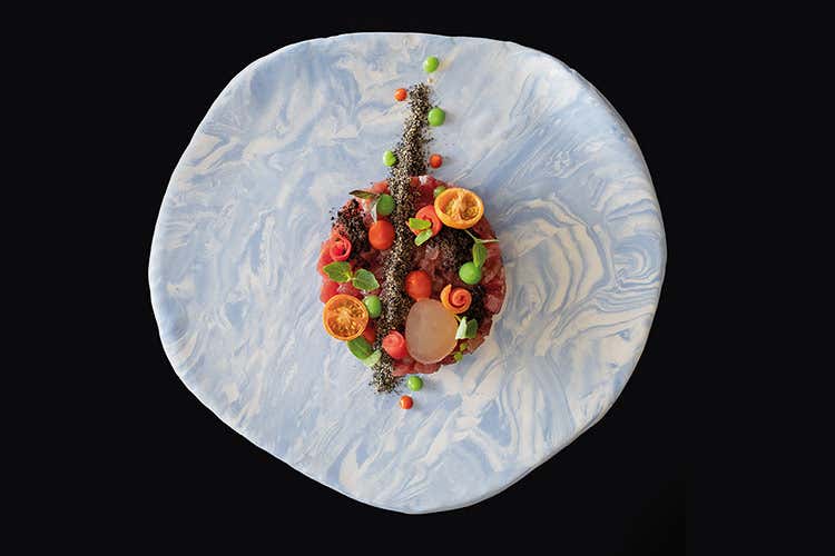 Tartare di tonno rosso, pomodoro e pomidori