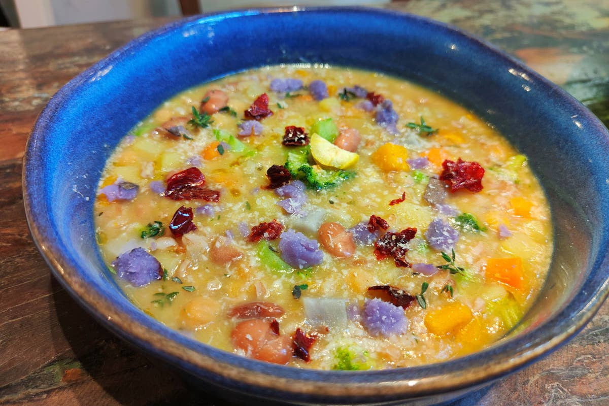 Zuppa di farro, legumi e castagne di Roberto Cipolla