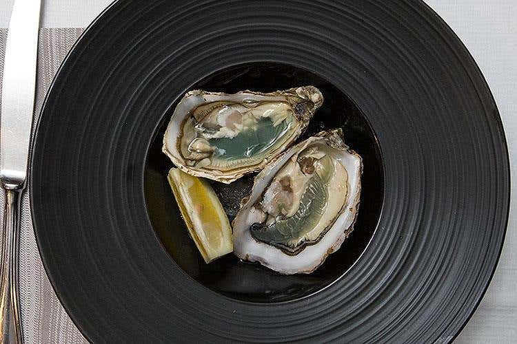 Le ostriche (Lo Champagne Encry 
esaltato dal pesce di Giò)