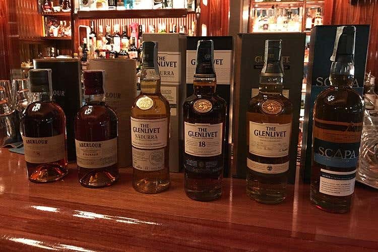 (Scapa, The Glenlivet, Aberlour 
Single malt of Scotland in degustazione)