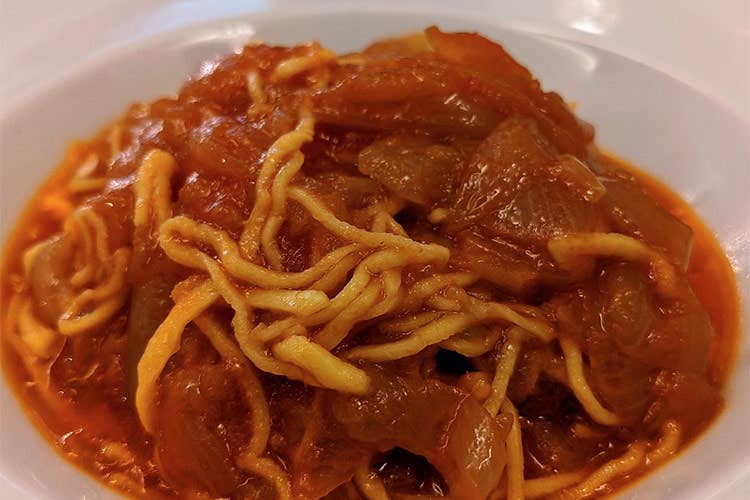 Tagliolini con friggione (Trattoria da Me a Bologna 
Fra la via Emilia… e il West)